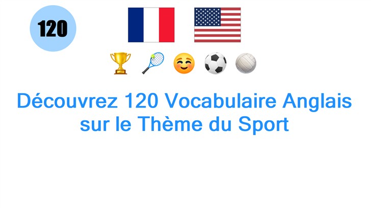 Découvrez 120 Vocabulaire Anglais sur le Thème du Sport
